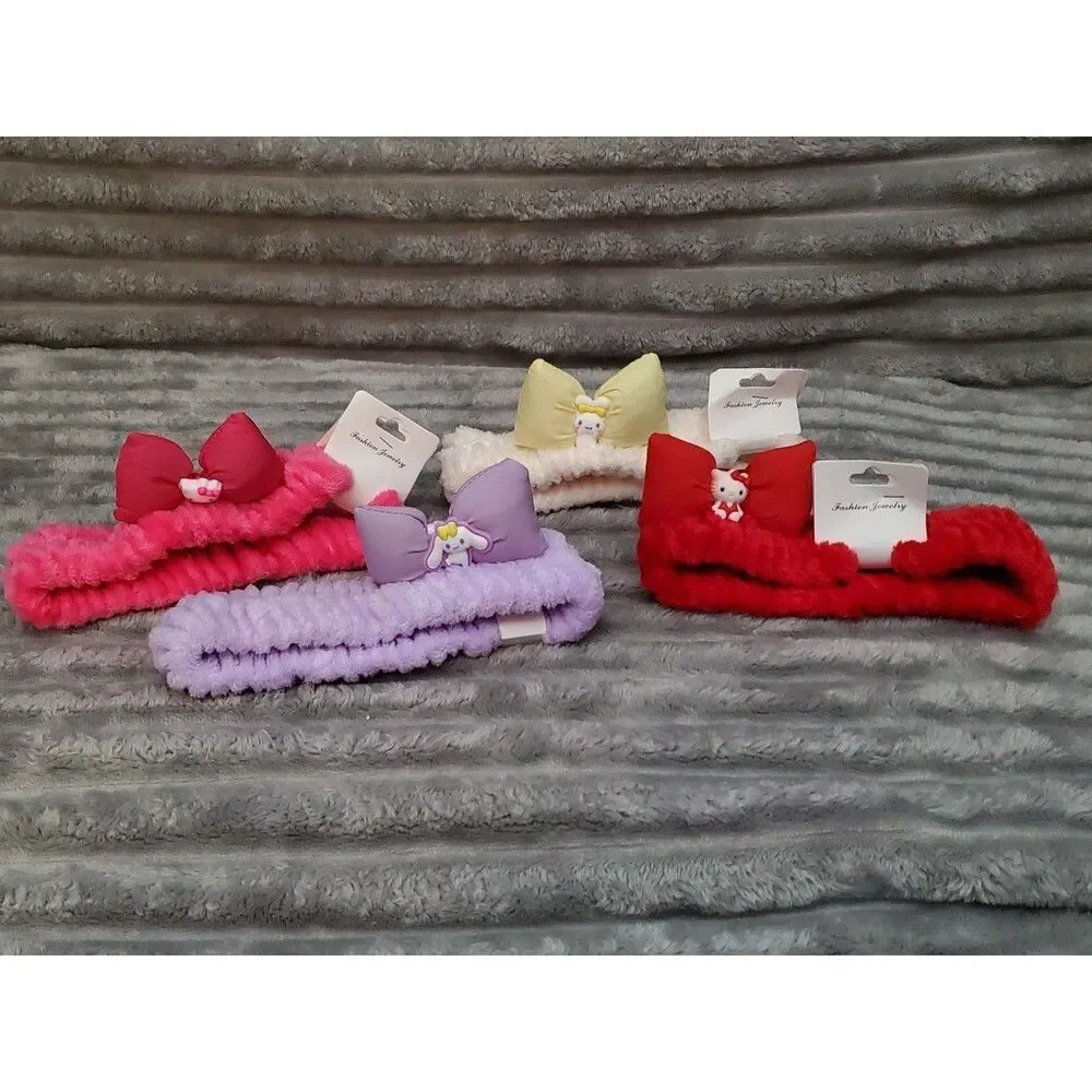Hello Kitty / Sanrio Spa Headband Lot of 4 New